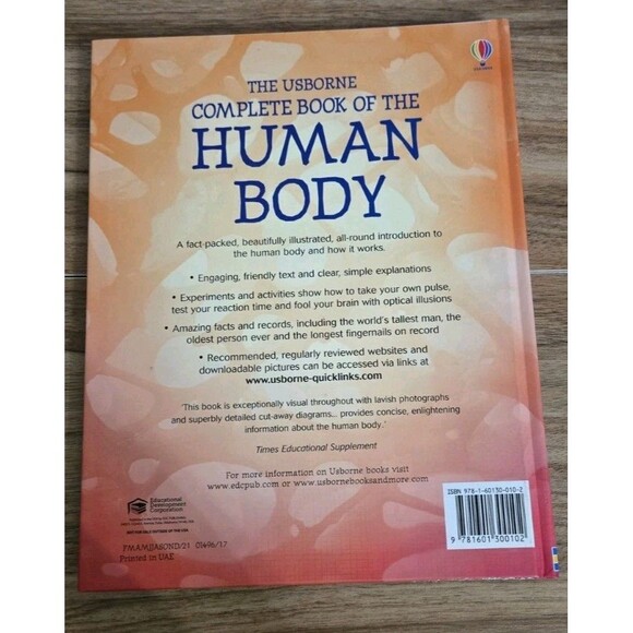 The Usborne Complete Book Of The Human Body Anna Claybourne Hardcover Homeschool - Picture 3 of 10